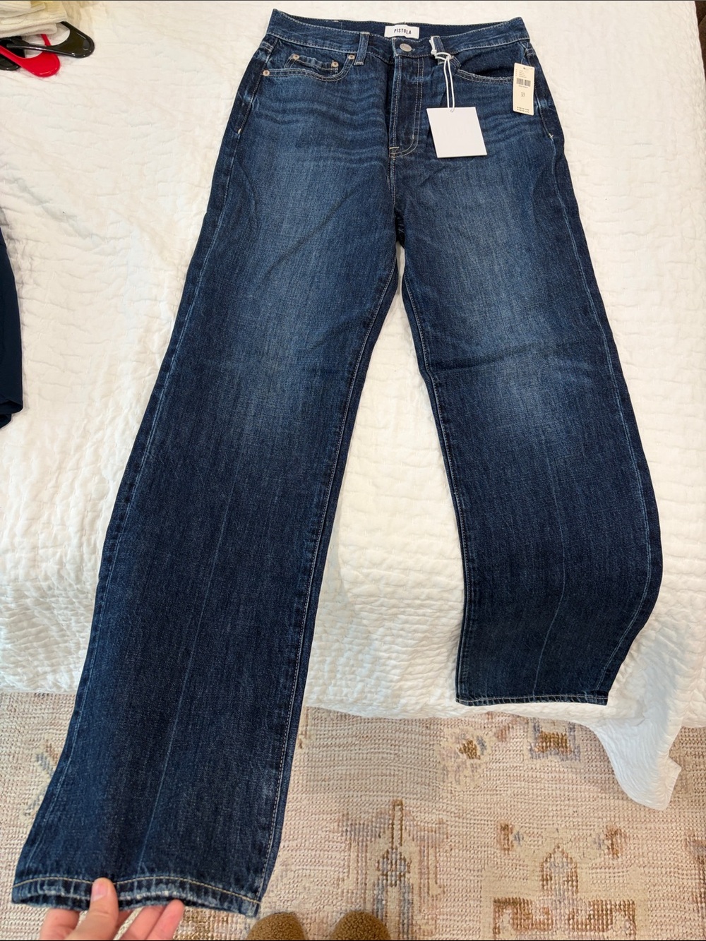 PISTOLA Dark Blue Wide-Leg Jeans - Women NWT